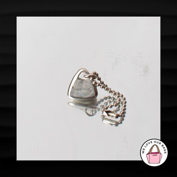 BRIO SILVER METAL TRIANGLE KEY FOB BAG CHARM - Picture 2 of 2